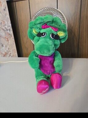 Vtg 1992 Barney and Friends Baby Bop Plush Stuffed Dinosaur Triceratops Lyons